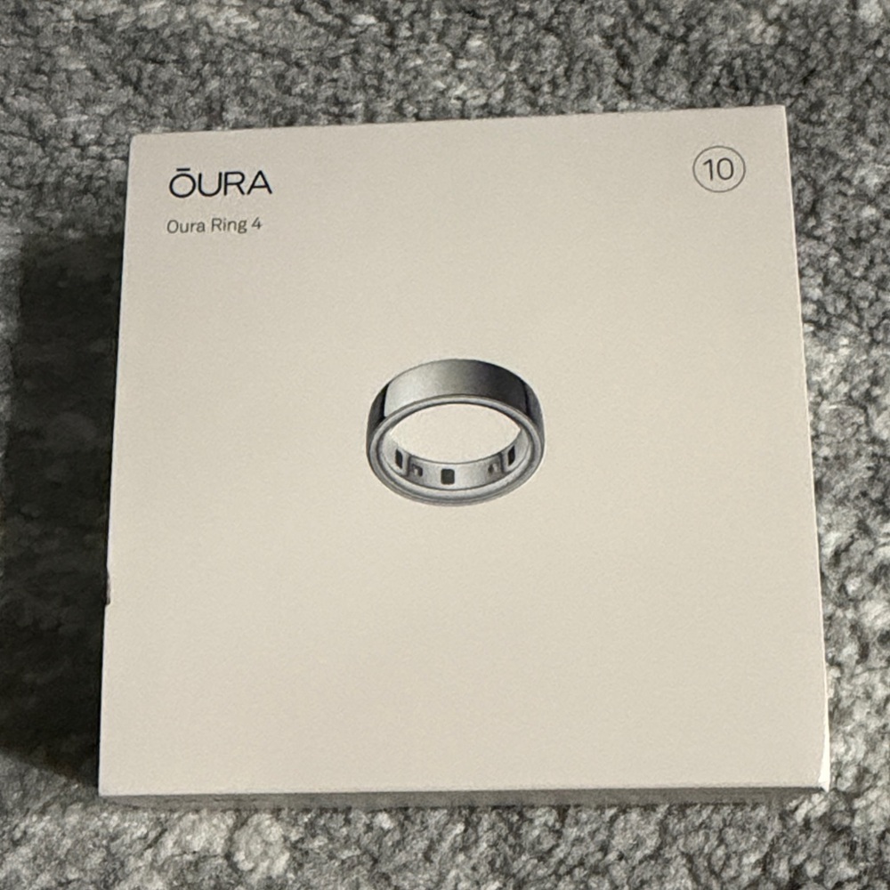 Brand new, never been opened Oura Ring 4 in Silver, size 10